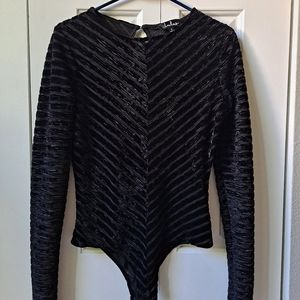 Lulus. Elegant Bodysuit. Size S. Black.